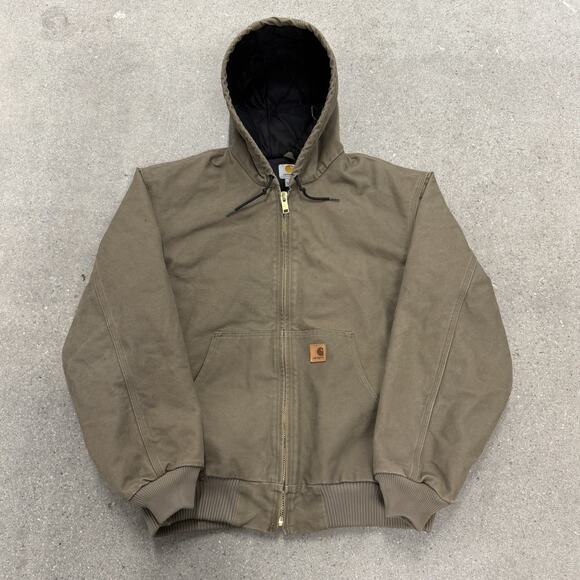 Carhartt Other - Carhartt Quilted Full Zip Hooded Canvas Coat Men Sz XL